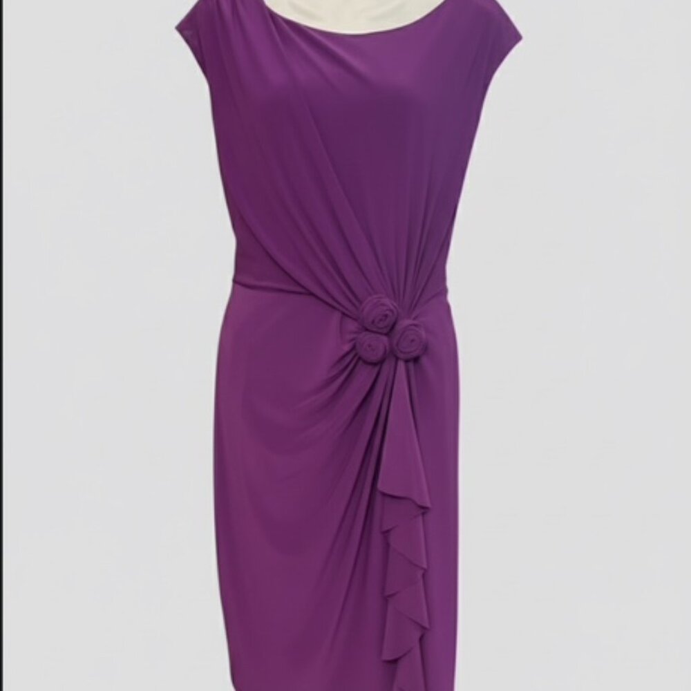 Stunning Plum/Purple dress with Rosette Detail